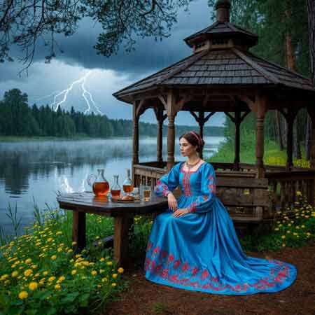 На столе стоит настой чистотела