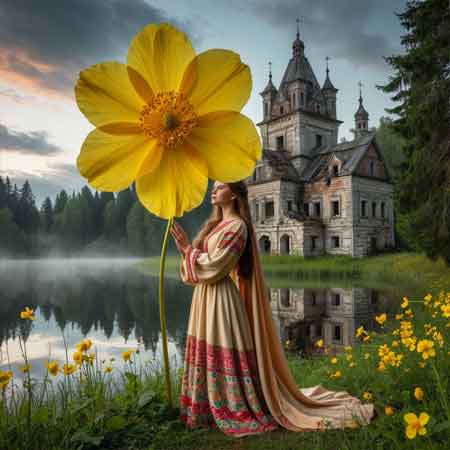 Огромный цветок чисттела