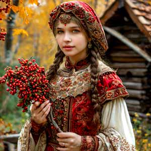 Девушка держит боярышник в руках