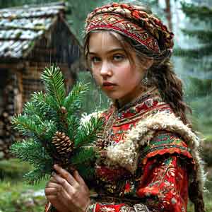 Девушка собрала хвою для лечения миокардита