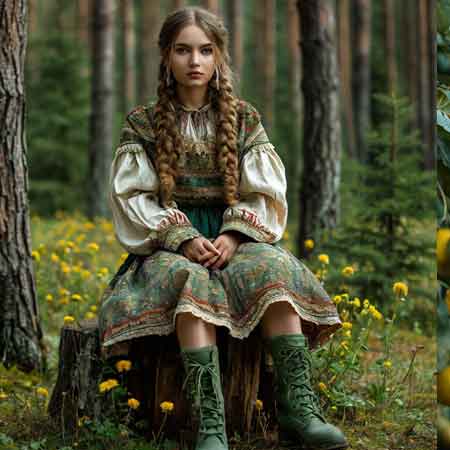 Девушка в липовой роще