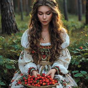 Народная целительница питается ягодами