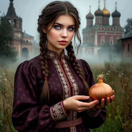 Девушка от мозолей избавляется луком