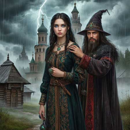 Народный целитель лечит перхоть у девушки